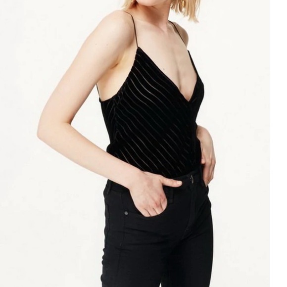 Cami NYC - Olivia Silk Velvet Chevron Tank Top - Picture 2 of 7